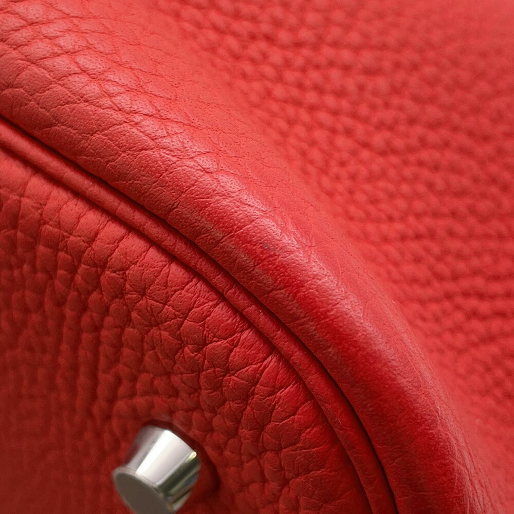 Hermes Picotin Lock GM Eclat Rouge Tomato Rose Eglantine Taurillon Clemence S... - Picture 7 of 14